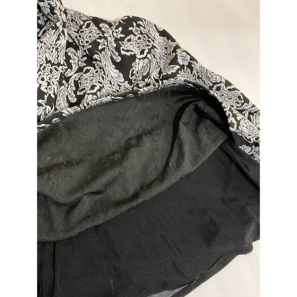 Alex Marie Black/White Printed A Line Dress Medium - Picture 9 of 10